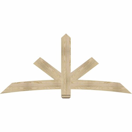 Ekena Millwork Alberta Rough Sawn Timber Gable Bracket, Douglas Fir, 84"W x 38"H x 2"D x 6"F, 11/12 Pitch GBW084X38X0206ALB00RDF